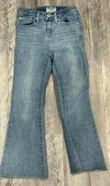 Lot of 2 Girls Levi's - Denizen High Rise Flare & Signature Denim Leggings Sz 7